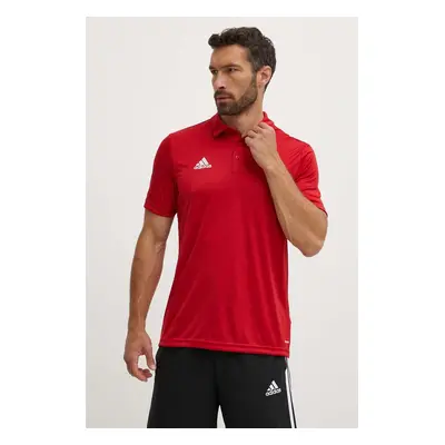 Tréninkové polo tričko adidas Performance Entrada 22 červená barva, H57489