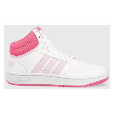 Dětské sneakers boty adidas Originals HOOPS MID 3.0 K bílá barva