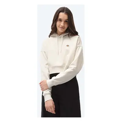 Mikina Dickies dámská, béžová barva, s kapucí, hladká, DK0A4XJTECR-cream