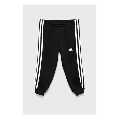 Dětské tepláky adidas H65796 černá barva, s aplikací