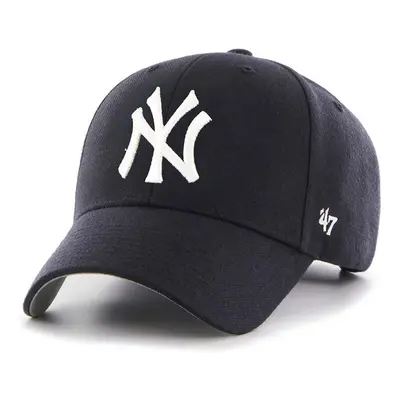 Kšiltovka 47 brand MLB New York Yankees tmavomodrá barva, s aplikací, B-MVP17WBV-NYB