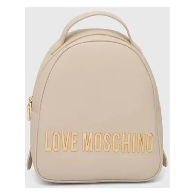 Batoh Love Moschino dámský, béžová barva, malý, s aplikací, JC4197PP1LKD0000