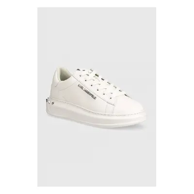 Kožené sneakers boty Karl Lagerfeld KAPRI MENS bílá barva, KL52574A