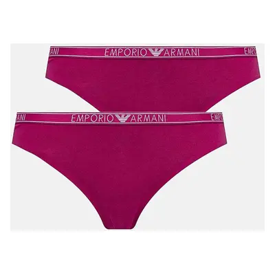 Tanga Emporio Armani Underwear 2-pack růžová barva, 163333 4F223