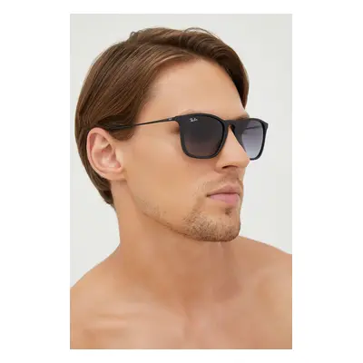 Sluneční brýle Ray-Ban CHRIS pánské, černá barva, 0RB4187