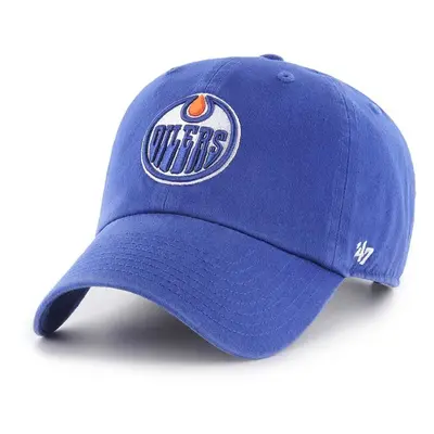 Bavlněná baseballová čepice 47 brand NHL Edmonton Oilers fialová barva, s aplikací, H-RGW06GWS-R