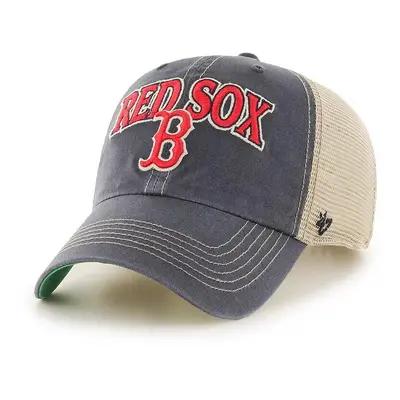 Kšiltovka 47 brand MLB Boston Red Sox tmavomodrá barva, s aplikací, B-TSCLA02LAP-VN