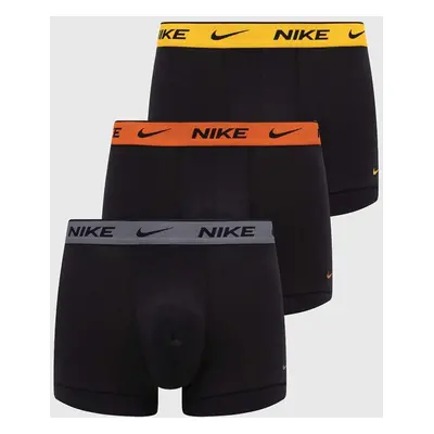 Boxerky Nike 3-pack pánské, černá barva