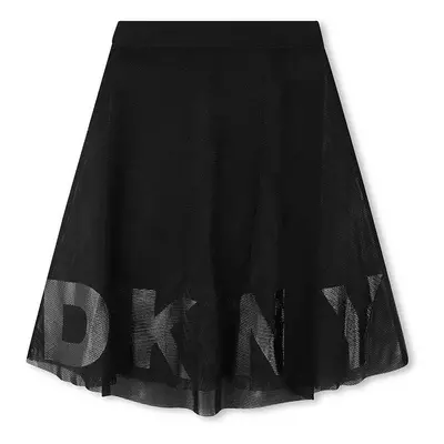 Dětská sukně Dkny černá barva, midi, áčková, D60215