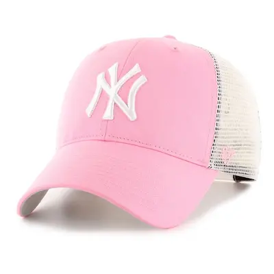 Čepice 47brand MLB New York Yankees růžová barva, s aplikací, B-BRANS17CTP-RSA