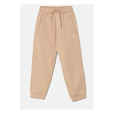 Dětské tepláky adidas Originals BOYFRIEND PANTS béžová barva, hladké, IX7646