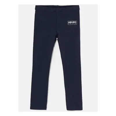 Dětské legíny Kenzo Kids tmavomodrá barva, hladké, K60656