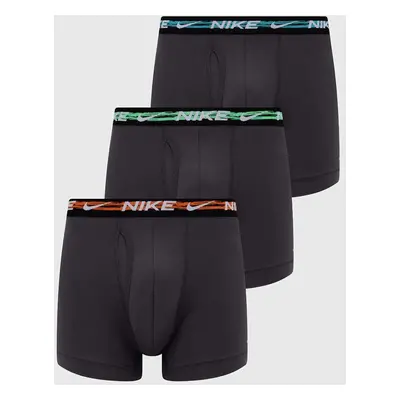 Boxerky Nike 3-pack pánské, černá barva