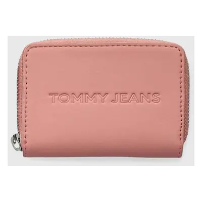 Peněženka Tommy Jeans růžová barva, AW0AW16387