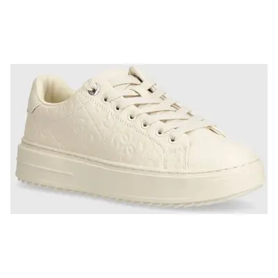 Sneakers boty Guess DENESA9 béžová barva, FLTDE9 FAL12