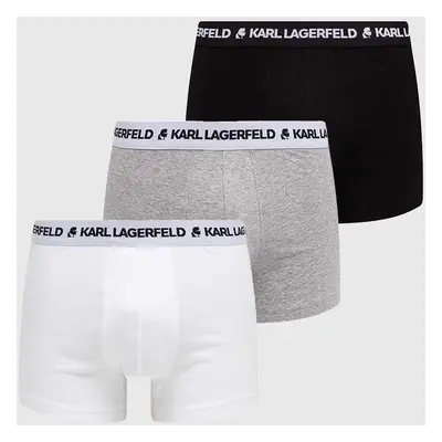 Boxerky Karl Lagerfeld 3-pack pánské, tmavomodrá barva