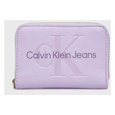 Peněženka Calvin Klein Jeans fialová barva, K60K612255