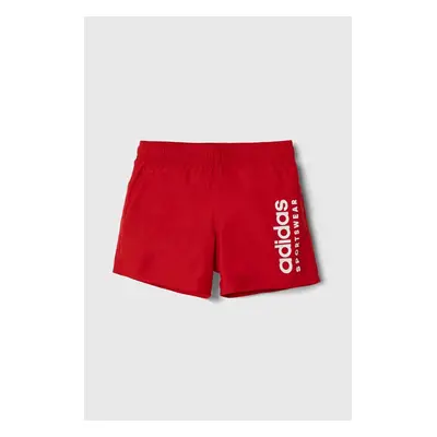 Dětské plavkové šortky adidas Performance ESS L CLX SHORT červená barva, IT2687