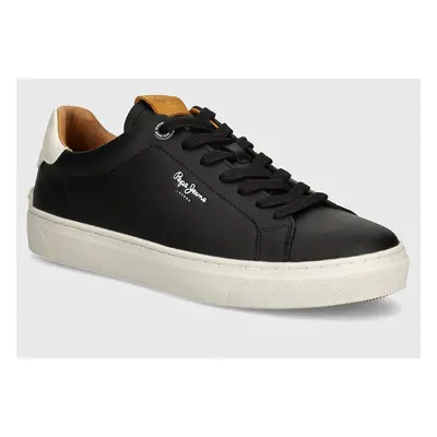 Kožené sneakers boty Pepe Jeans PMS00020 černá barva, CAMDEN CLUB M