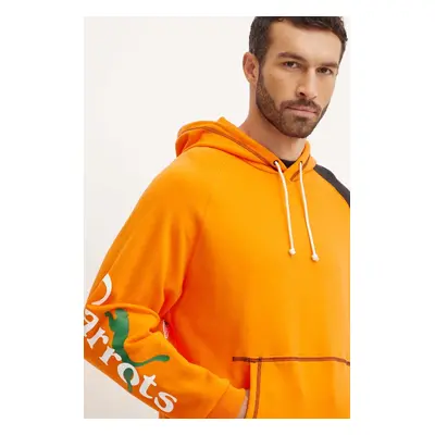 Mikina Puma PUMA X CARROTS Graphic Hoodie TR pánská, oranžová barva, s kapucí, vzorovaná, 627445