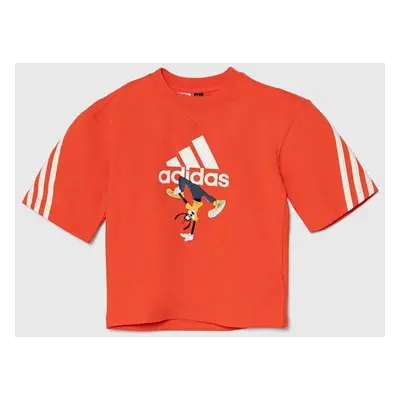 Dětské tričko adidas x Disney, LK DY MM T oranžová barva, s potiskem, IV9631