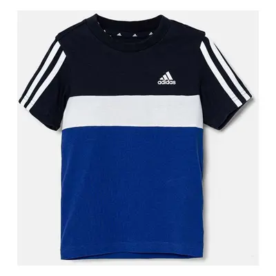 Dětské bavlněné tričko adidas LK 3S TIB T tmavomodrá barva, JF2647