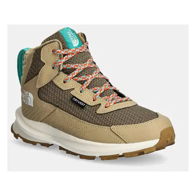 Dětské boty The North Face FASTPACK HIKER MID WP béžová barva, NF0A7W5VV7O1