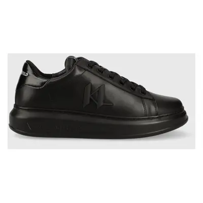 Kožené sneakers boty Karl Lagerfeld KAPRI MENS černá barva, KL52515A