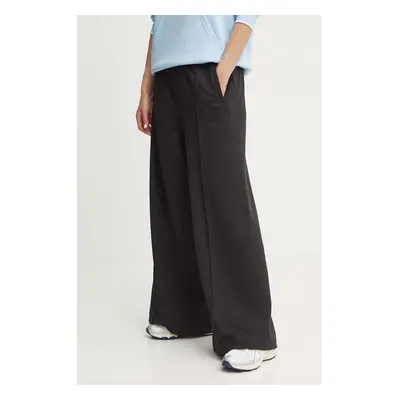 Bavlněné tepláky adidas Originals Essentials Pintuck Wide Leg černá barva, IW5739