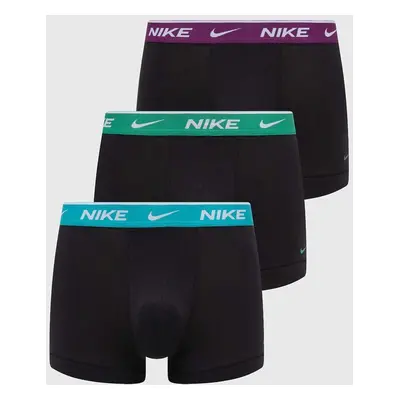 Boxerky Nike 3-pack pánské, černá barva