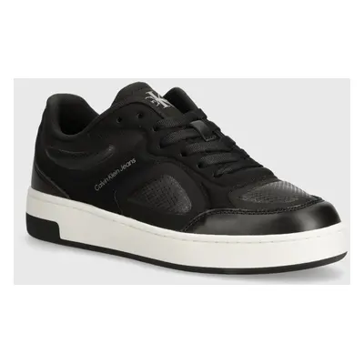 Sneakers boty Calvin Klein Jeans BASKET CUPSOLE LOW MIX IN MTL černá barva, YW0YW01462