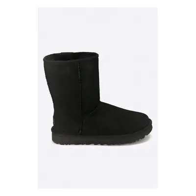 Sněhule UGG Classic Short II dámské, černá barva, na plochém podpatku, zateplené, 1016223.BLK