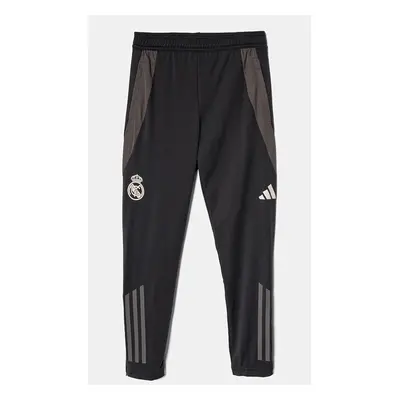 Dětské tepláky adidas Performance REAL EU TR PNTY šedá barva, vzorované, IT5127