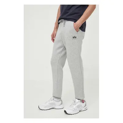 Tepláky Alpha Industries Basic Jogger SL šedá barva, 116370.17-grey