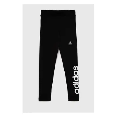 Dětské legíny adidas G LIN černá barva, s potiskem