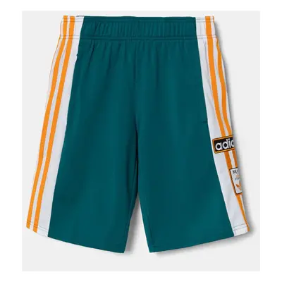 Dětské kraťasy adidas Originals SHORTS zelená barva, s aplikací, nastavitelný pas, IX5182