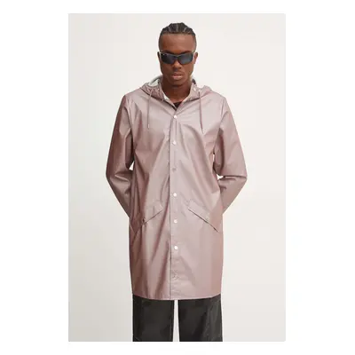 Nepromokavá bunda Rains Long Jacket W3 fialová barva, přechodná, 12020-37