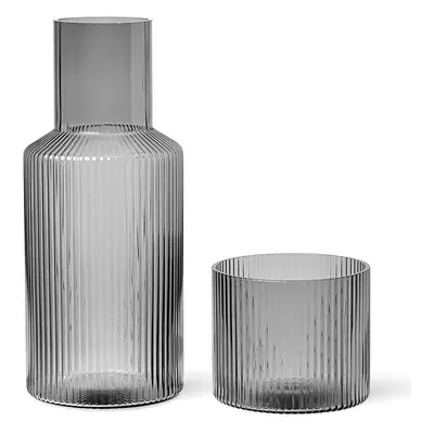 Karafa se sklenicí ferm LIVING Ripple Small Carafe Set