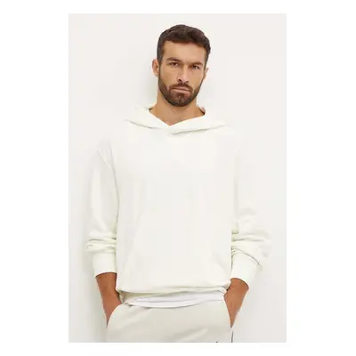 Bavlněná mikina adidas All SZN pánská, béžová barva, s kapucí, s aplikací, IY4154