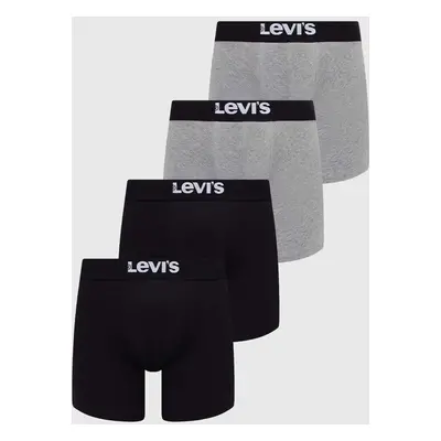 Boxerky Levi's 4-pack pánské, černá barva