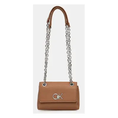 Kabelka Calvin Klein hnědá barva, K60K612546