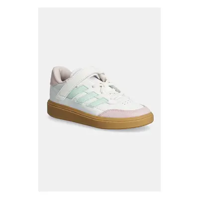 Dětské sneakers boty adidas COURTBLOCK EL C bílá barva, ID6503