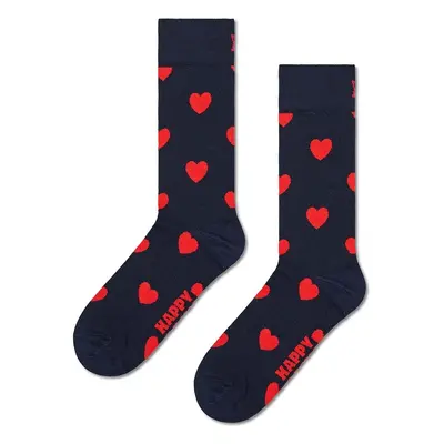 Ponožky Happy Socks Heart Sock tmavomodrá barva