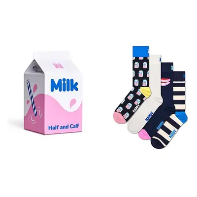 Ponožky Happy Socks 4-Pack Milk Carton Gift Set P001724