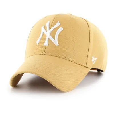 Čepice 47brand MLB New York Yankees béžová barva, s aplikací