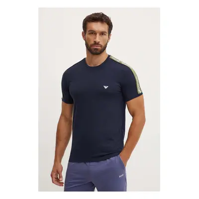 Tričko Emporio Armani Underwear tmavomodrá barva, s potiskem, 111890 4F717