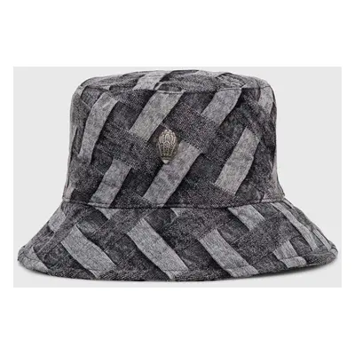 Bavlněný klobouk Kurt Geiger London KENSINGTON BUCKET HAT černá barva, 9014502669