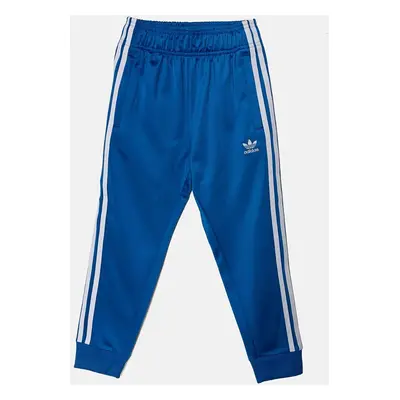 Dětské tepláky adidas Originals SST TRACK PANTS modrá barva, s aplikací, IY4007