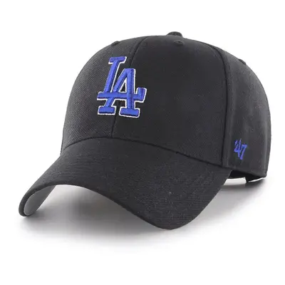 Čepice 47brand MLB Los Angeles Dodgers černá barva, s aplikací, B-MVP12WBV-BKR