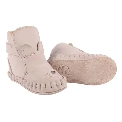 Kojenecké kožené boty Donsje Kapi Classic Booties Cat béžová barva, 1028003